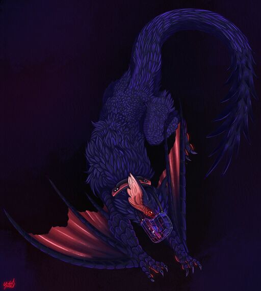 A drawing of a nargacuga